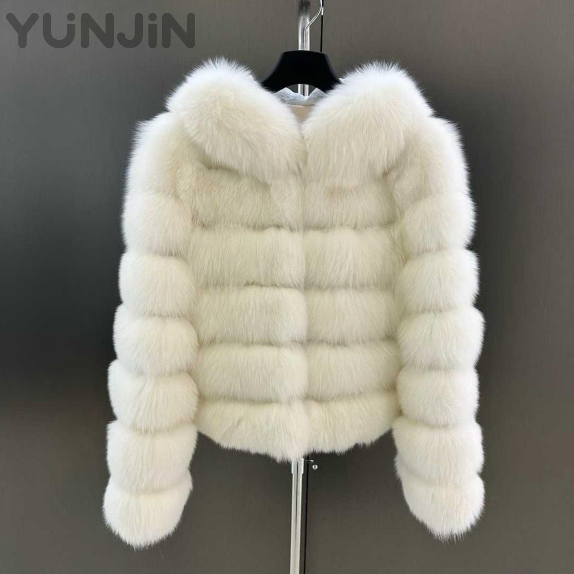Women's Hooded Fox Fur Jacket Short Slimming Designer