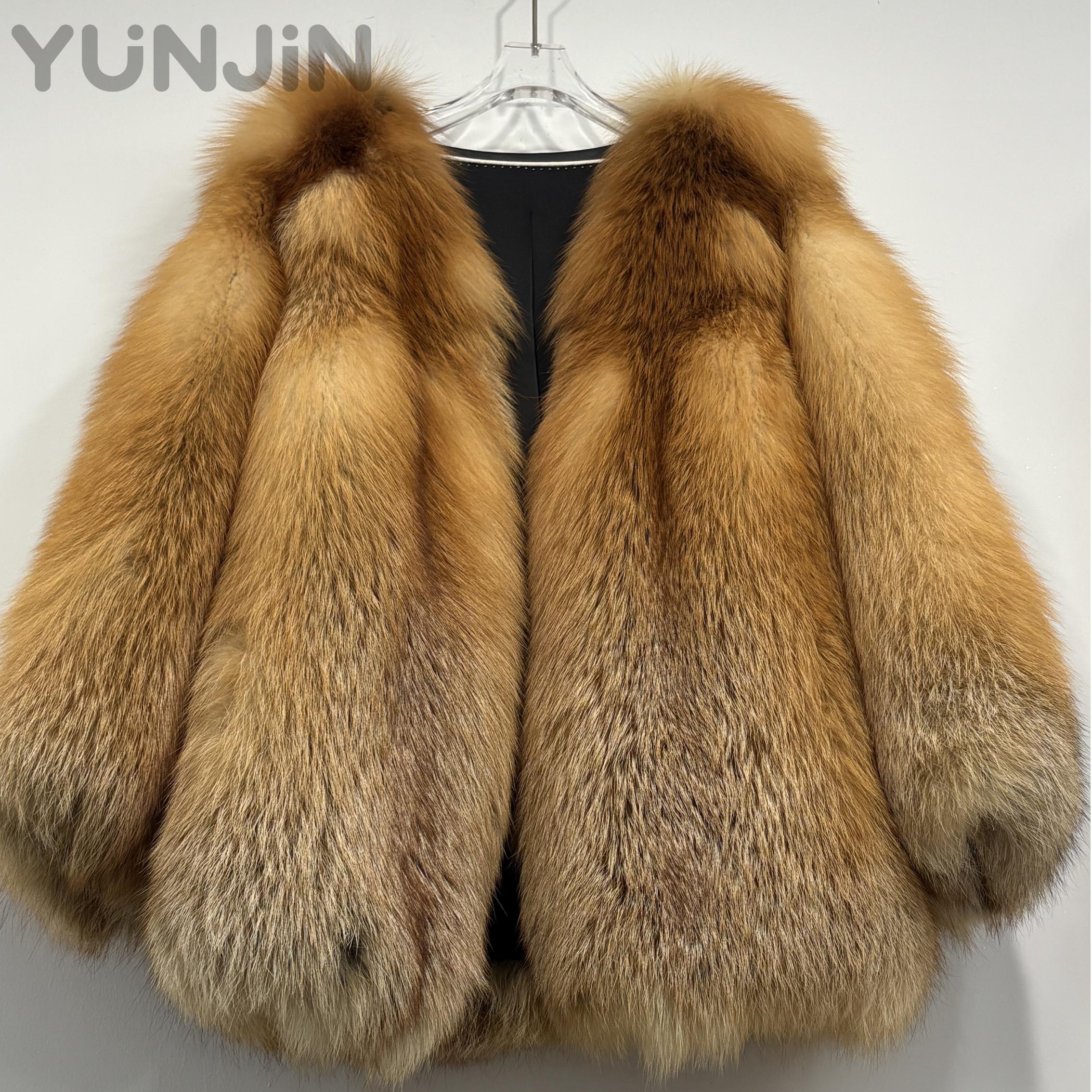Saga Red fox Fur Women's Coat Mid-Length Full