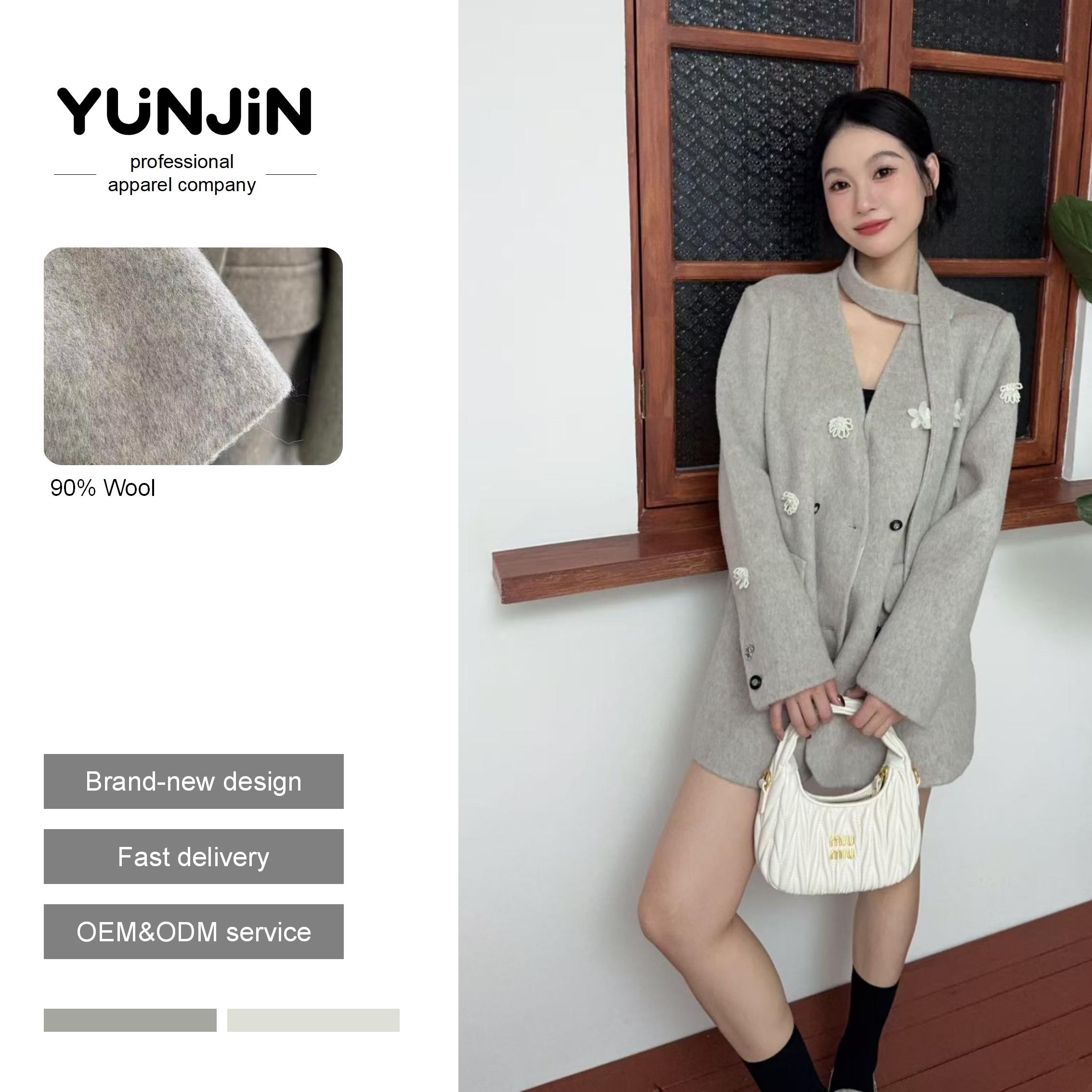 Women's Real Wool Fall Winter Double Breasted Jackets