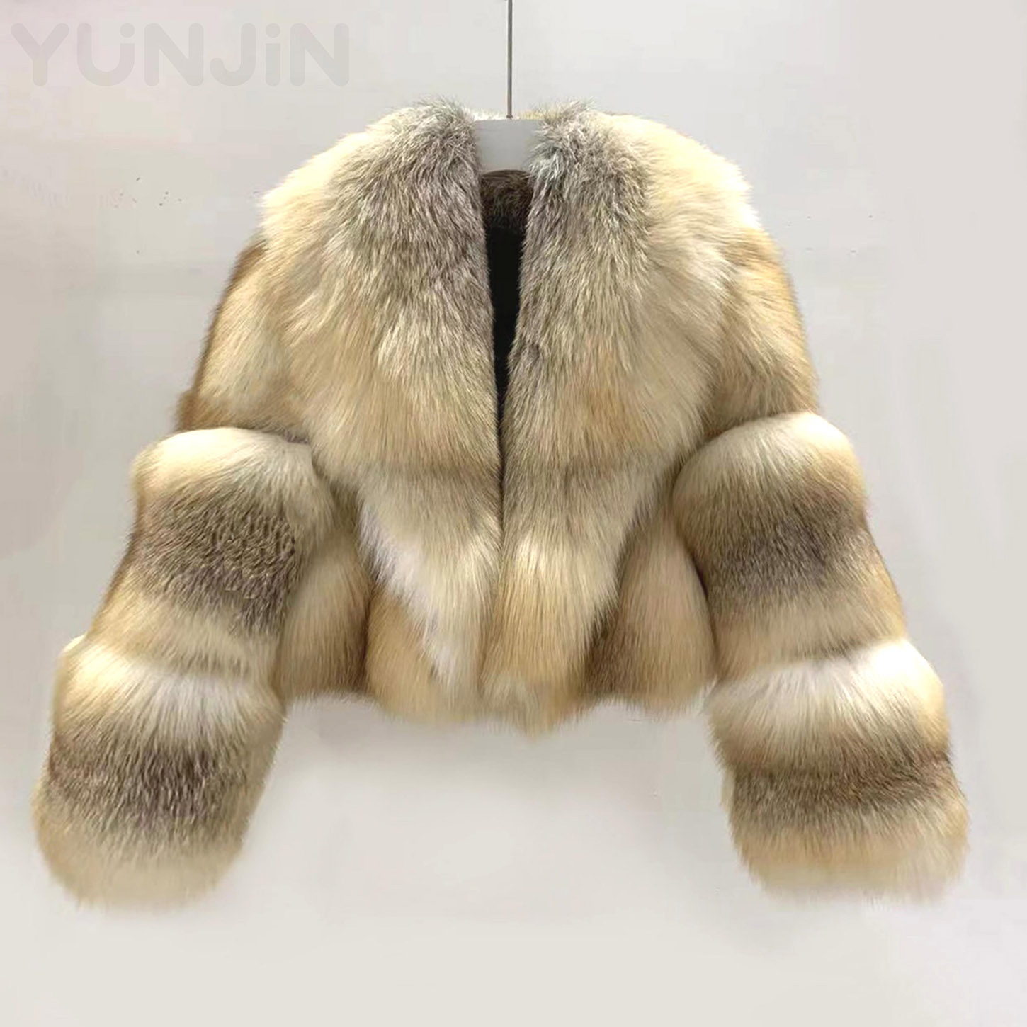 Luxury Women's Natural Fox Fur Coats Winter Fashion