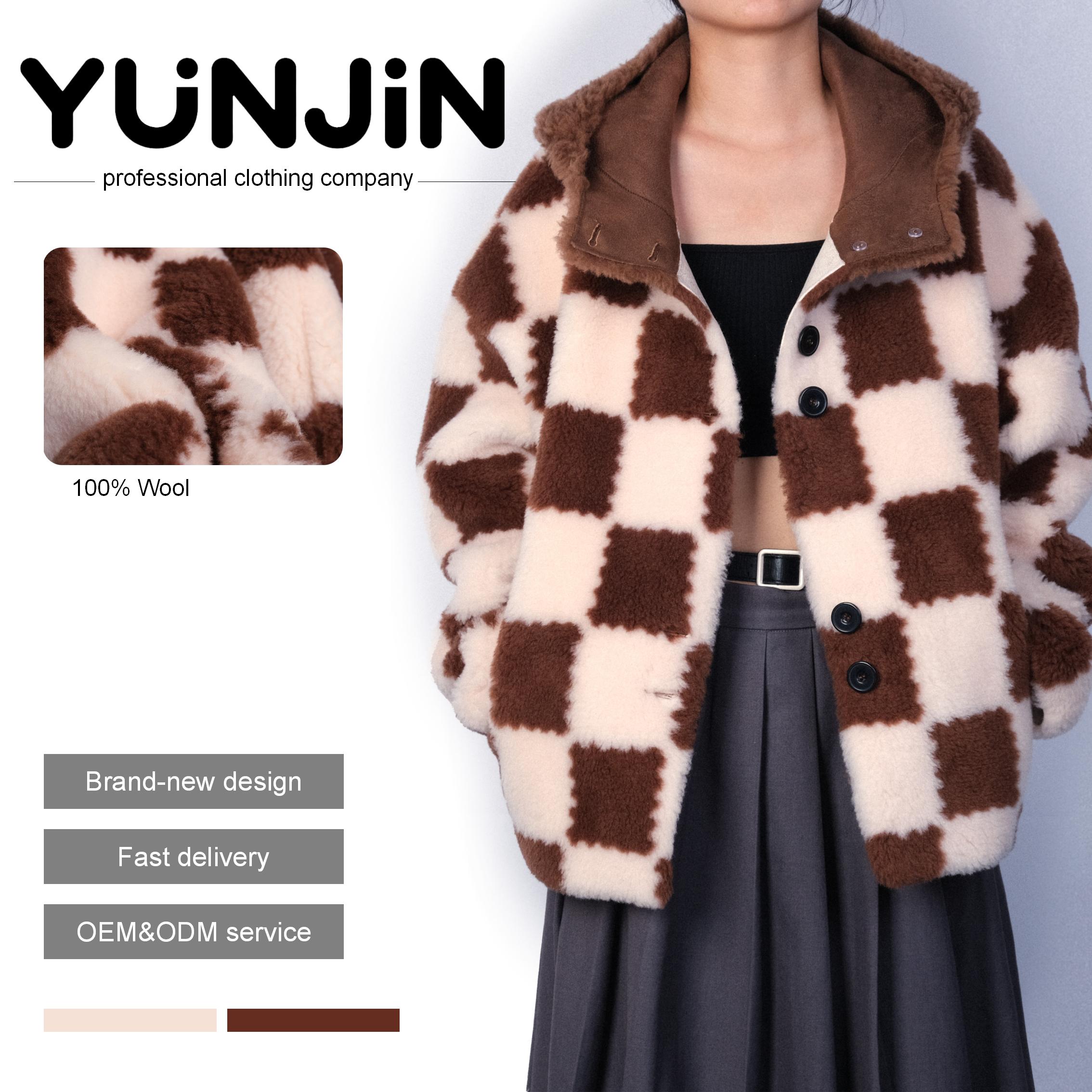 YUNJIN Original Design Women's Hooded Button Jacket -