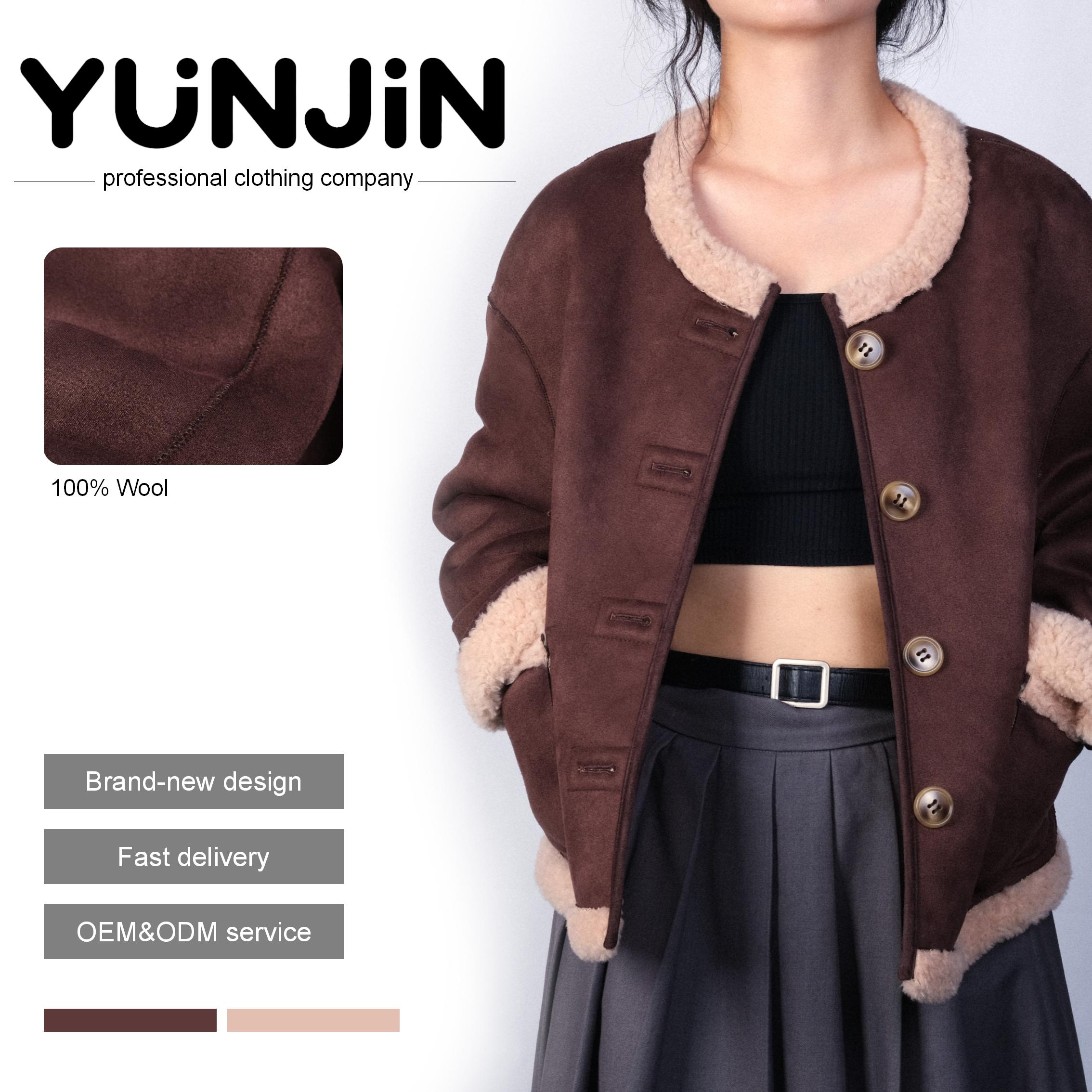 YUNJIN New Design Double-sided Women's Genuine Wool Fur