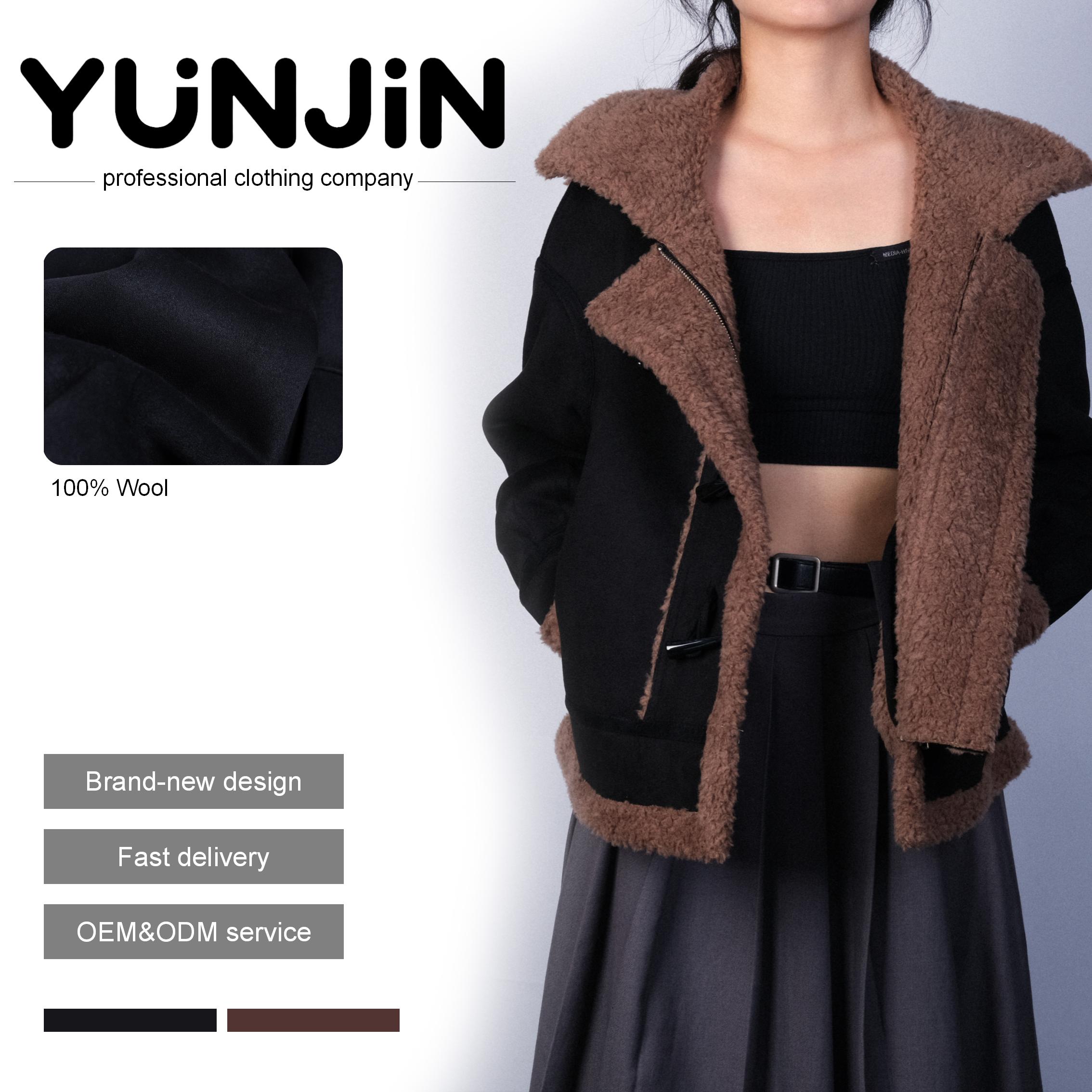YUNJIN New Style Cozy Woolen Fur Winter Coat