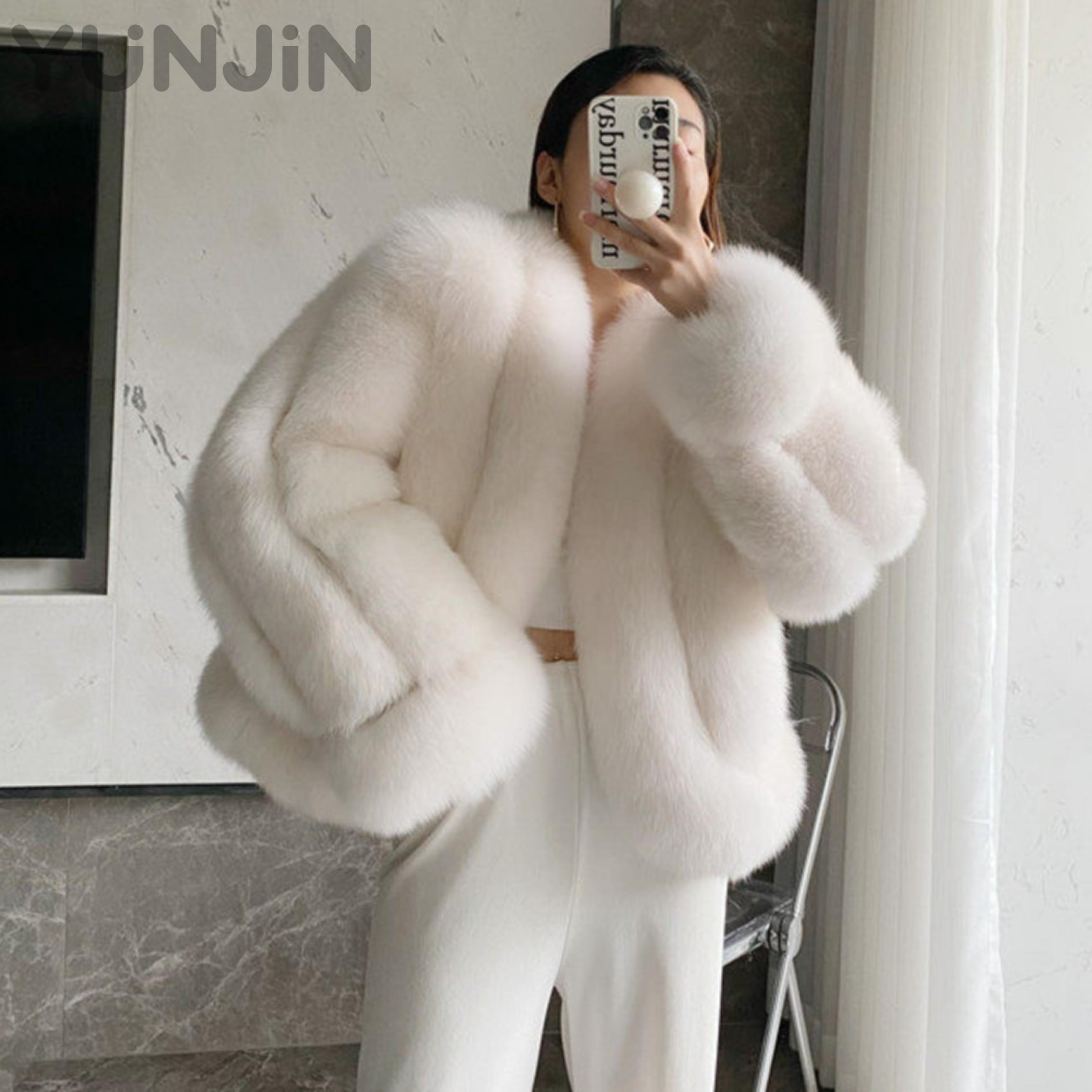 Women's Full Pelt Finnish Fox Fur Warm Thickened